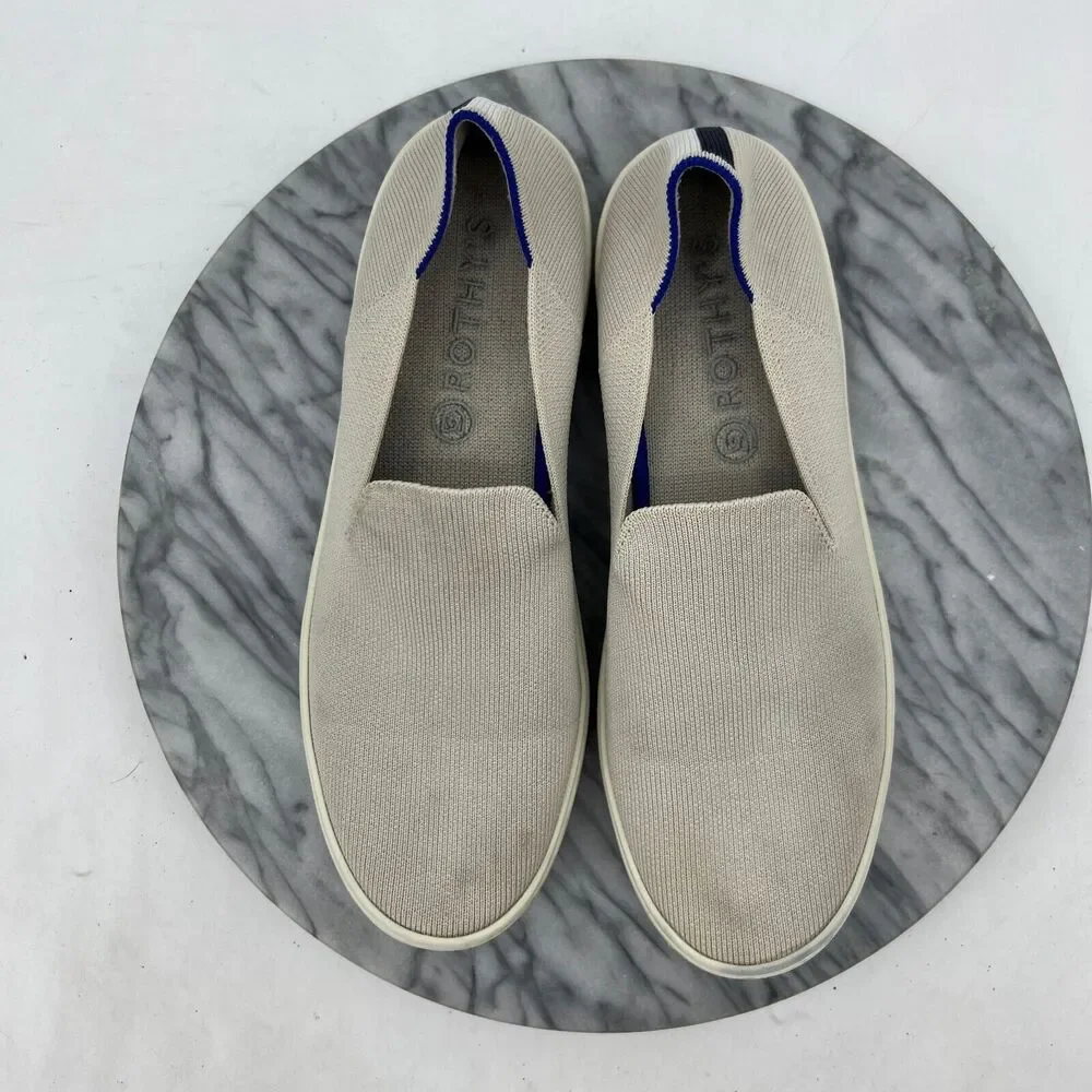 Rothys Shoes Womens 10 The Original Slip On Sneaker Ash Gray Loafer Casual Daily